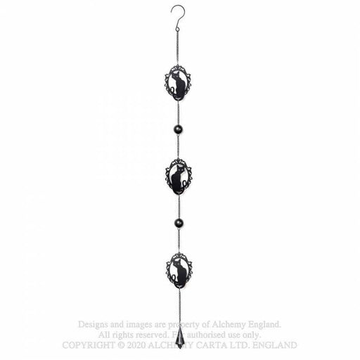 GOLDENHANDS Windchime Cat Silhouette Hanging Decoration By Alchemy HD20