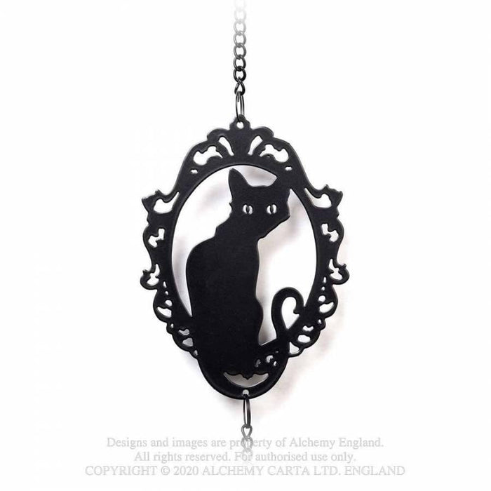 GOLDENHANDS Windchime Cat Silhouette Hanging Decoration By Alchemy HD20