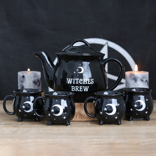 GOLDENHANDS Witches Brew Ceramic Cauldron Tea Set FI_50530