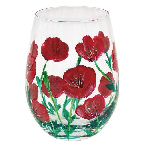 Joe Davies Glass Tableware Poppies Tumbler Stemless Glass LP47371
