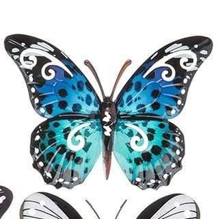 Joe Davies Hanging Plaque Blue Bright Metallic Medium Butterflies 281051 Blue