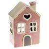 Joe Davies Tealight Holder Village Pottery Heart House Tealight Pink 310751