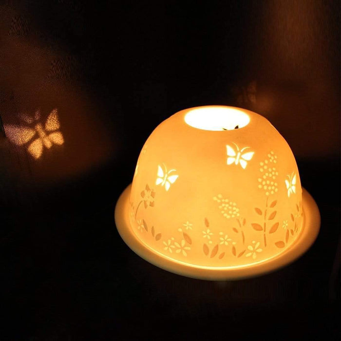 Light-Glow Tealight Holder Butterflies Lithophane Dome Tealight Holder LD11020