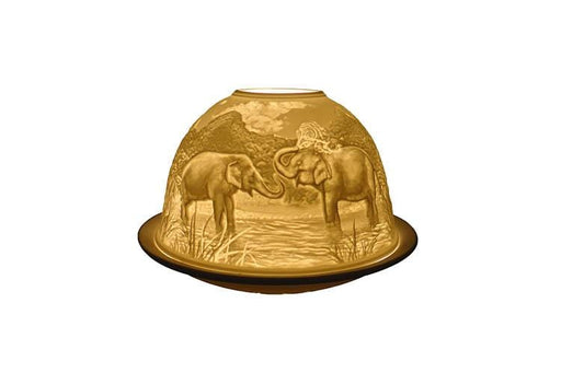 Light-Glow Tealight Holder Elephants Lithophane dome Tealight Holder LD90103