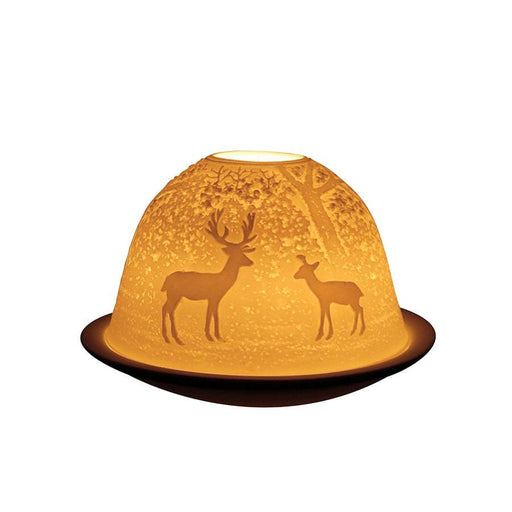 Light-Glow Tealight Holder Forest Deer Lithophane dome Tealight Holder LD09021