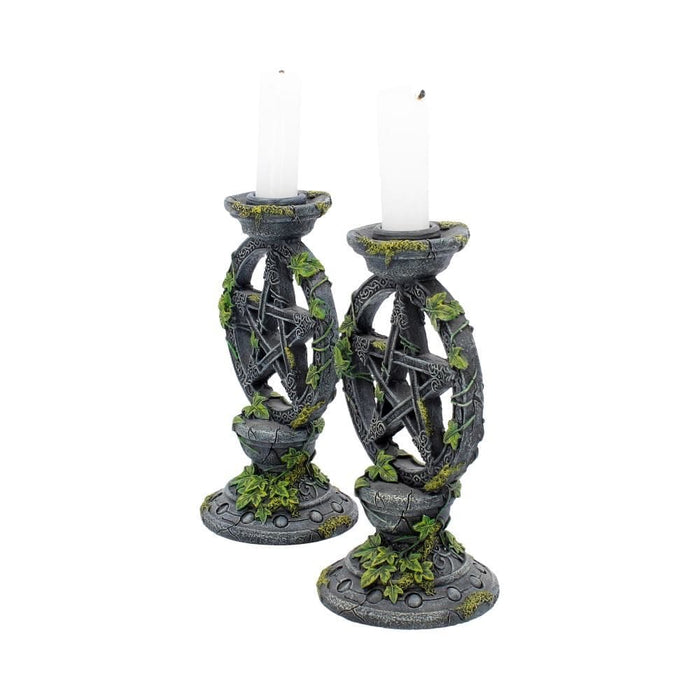Nemesis Now Candle Holder Wiccan Candlestick Holders 15cm (set of 2) B2539G6