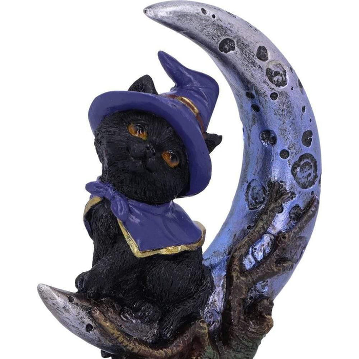 Nemesis Now Cat Figurine Sooky Witches Familiar Black Cat and Crescent Moon Figurine U5437T1