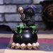 Nemesis Now Cat Figurine Spook Witches Familiar Black Cat and Bubbling Cauldron Figurine U5438T1