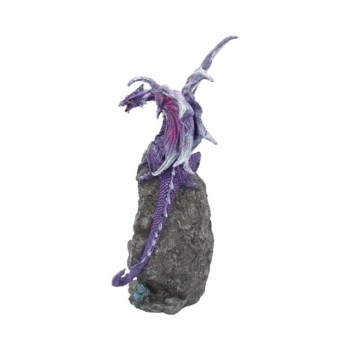 Nemesis Now Dragon Figurine Amethyst Custodian Fantasy Purple Dragon Sitting On A Geode u4498n9