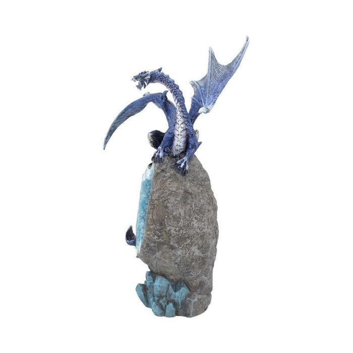 Nemesis Now Dragon Figurine Cobalt Custodian Fantasy Blue Dragon Sitting On A Geode u4497n9