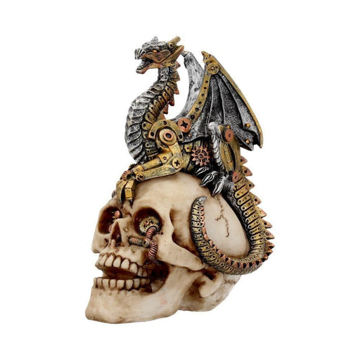 Nemesis Now Dragon Figurine Dragon's Grasp Mechanical Dragon On A Skull Figurine U3748K8