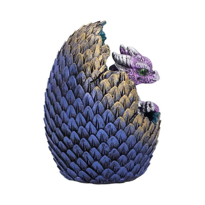 Nemesis Now Dragon Figurine Geode Home Purple Glittering Hatchling and Egg Figurine U5001R0