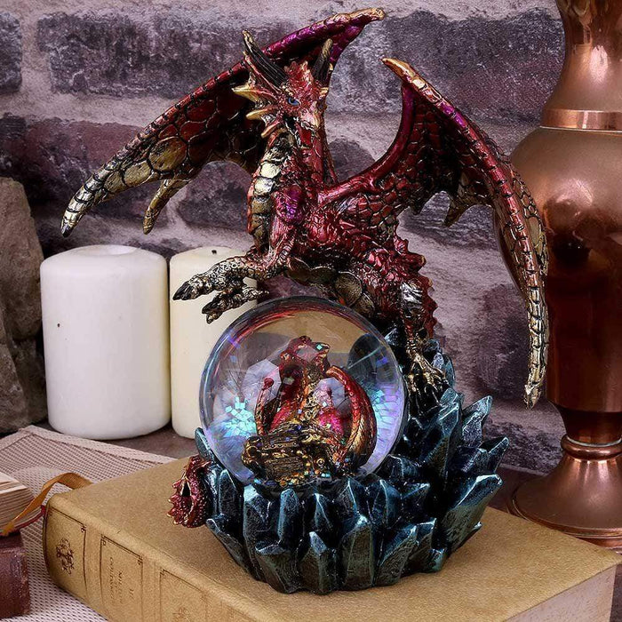 Nemesis Now Dragon Figurine Ruby Oracle Red Dragon Fortune Seer Figurine U4500N9