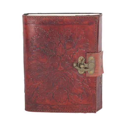 Nemesis Now Journal Greenman Leather Embossed Journal with Catch D1025C4