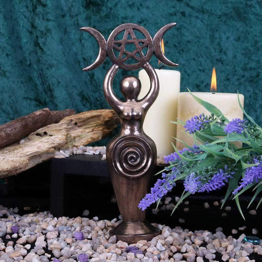 Nemesis Now Ornament Triple Goddess Figurine Bronzed Wiccan Idol Ornament D4029K8