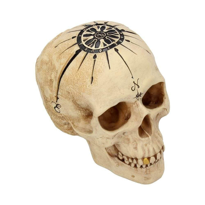 Nemesis Now Skull Ornament Dead Man's Map Figurine Compass Skull Ornament B4057K8