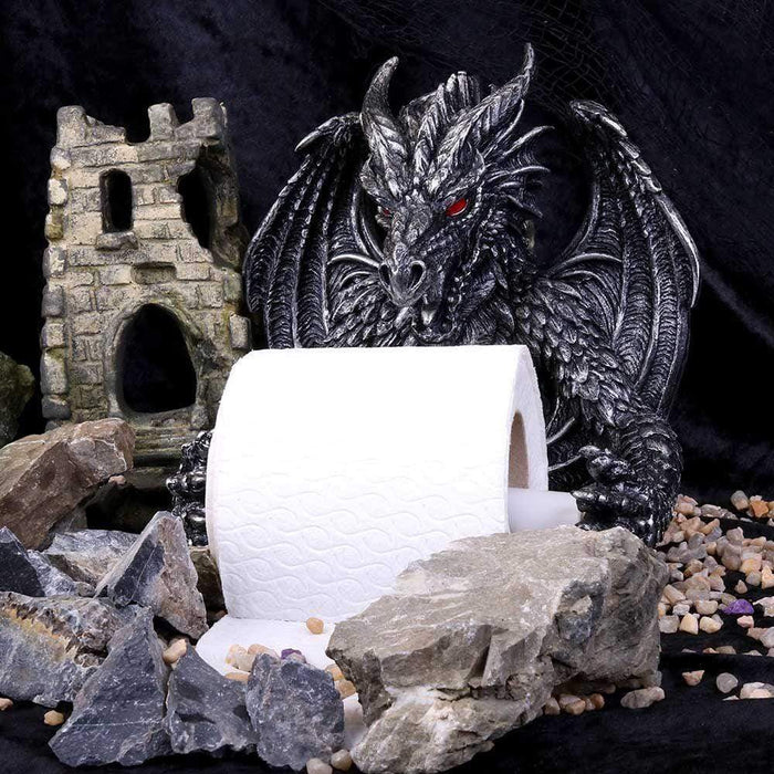 Nemesis Now Toilet Roll Holder Obsidian Menacing Gothic Dragon Toilet Roll Holder B4431M8