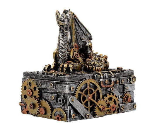 NEMESIS NOW Trinket Box Secrets of the Machine Steampunk Dragon Trinket Box U3821K8