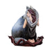 Nemesis Now Wolf Figurine Soul Bond hand-painted wolf and woman resin figurine by Anne Stokes B4052K8