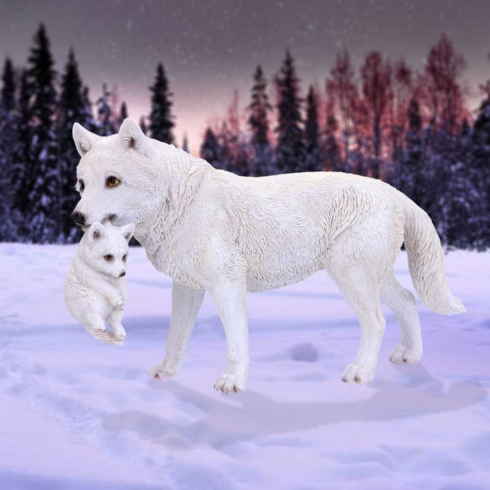 Nemesis Now Wolf Figurine Winter Bond U6131W2