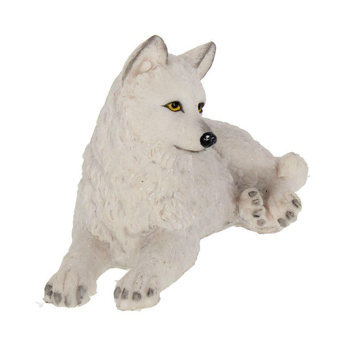 Nemesis Now Wolf Figurine Winter Wolf Pup Infant White Wolf Figure H1163D5