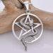 Seventh Sense Silver Jewellery Snake and pentagram silver Solid 925 Sterling Silver pendant P730