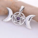 Seventh Sense Silver Jewellery Triple Moon Solid 925 Sterling Silver pendant P400