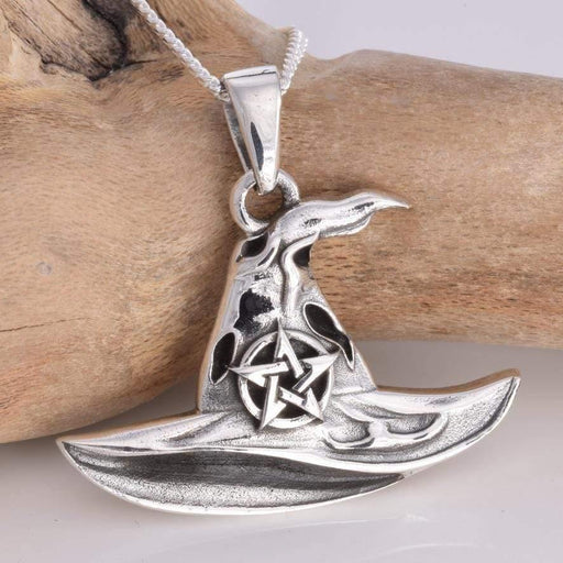 Seventh Sense Silver Jewellery Witches Hat Solid 925 Sterling Silver Pendant P633