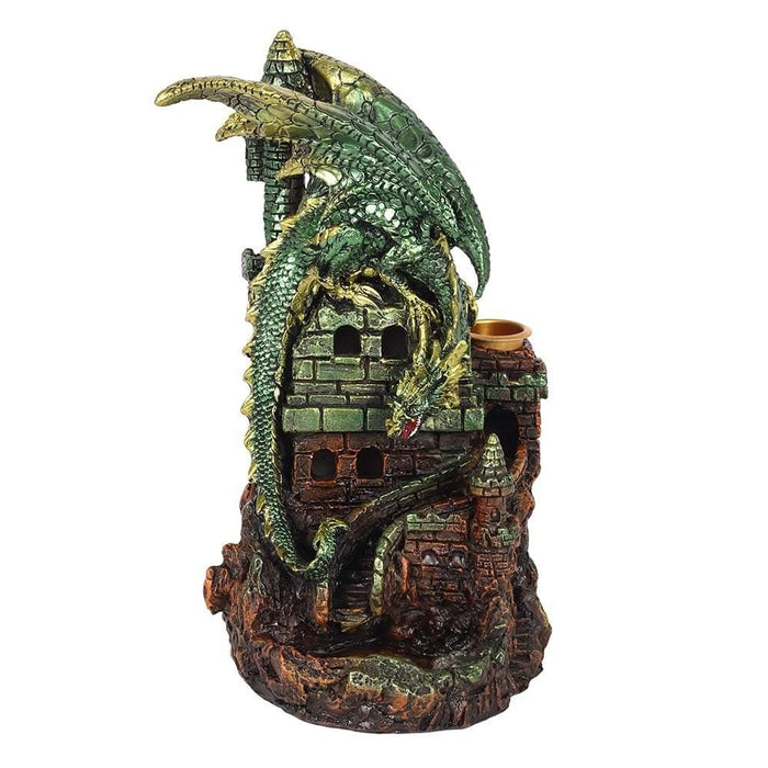 Something Different Wholesale Backflow Burner Dragon Castle Glowing Backflow Incense Cone Burner BF_23538