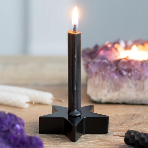Something Different Wholesale Candle Holder Black Star Spell Candle Holder FI_41330