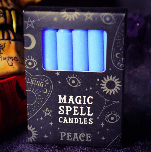 Something Different Wholesale Candles Light Blue Peace Spell Candles Pack of 12 FI_15728