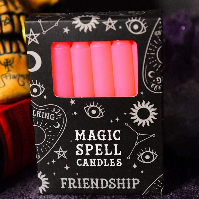 Something Different Wholesale Candles Pink Friendship Spell Candles Pack of 12 FI_15928