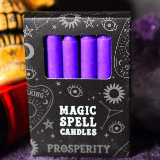 Something Different Wholesale Candles Purple Prosperity Spell Candles Pack of 12 FI_15228