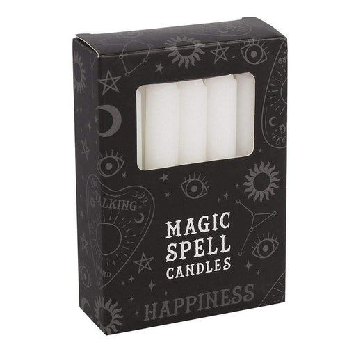 Something Different Wholesale Candles White Happiness Spell Candles Pack of 12 FI_16028