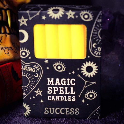 Something Different Wholesale Candles Yellow Success Spell Candles Pack of 12 FI_15528
