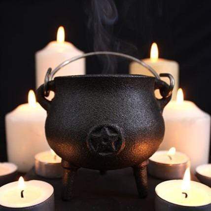 Something Different Wholesale Cauldron Cast Iron Cauldron 7cm With Pentagram CO_29002