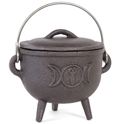 Something Different Wholesale Cauldron Cast Iron Cauldron With Triple Moon 11cm CO_29302