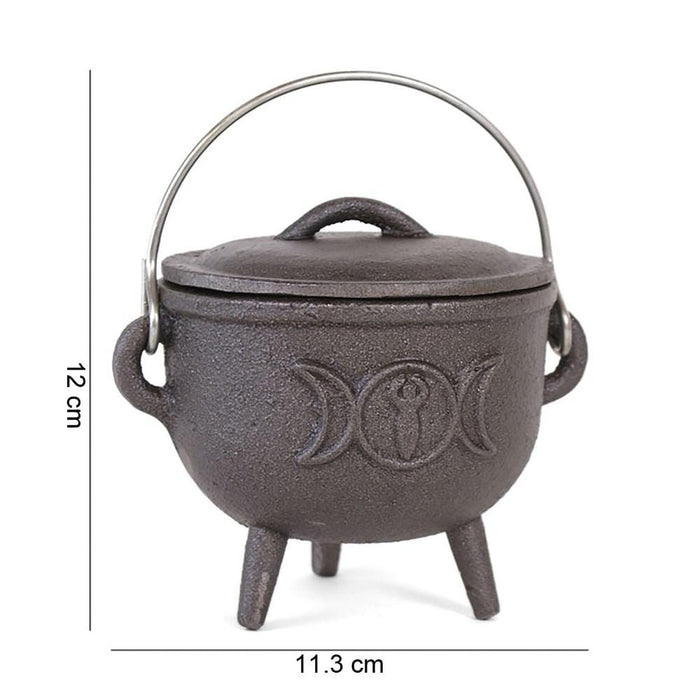 Something Different Wholesale Cauldron Cast Iron Cauldron With Triple Moon 11cm CO_29302