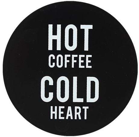 Something Different Wholesale Coasters Hot Coffee Cold Heart Black Magic Witchy Coasters