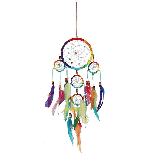 Something Different Wholesale Dreamcatcher Multicoloured Dreamcatcher with Rainbow Feathers DC_59538