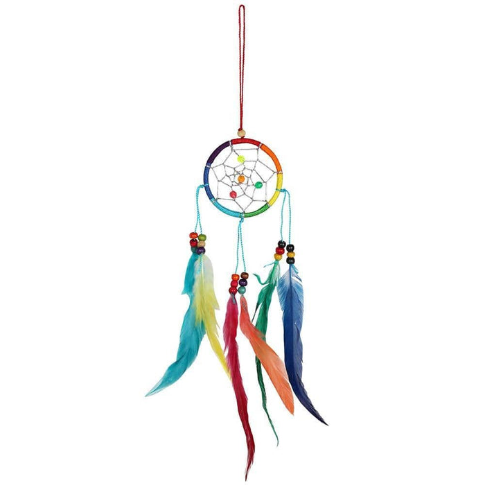 Something Different Wholesale Dreamcatcher Multicoloured Dreamcatcher with Rainbow Feathers Small DC_59438