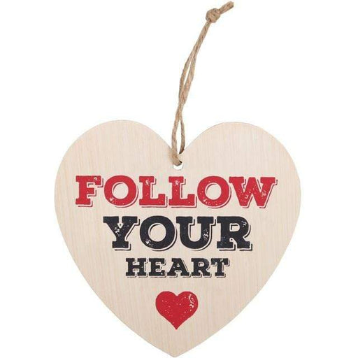 Something Different Wholesale Follow Your Heart Hanging Heart Sign HO_30924