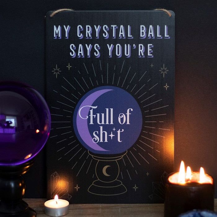 Something Different Wholesale Hanging Plaque My Crystal Ball Says... Metal Sign FT_51830