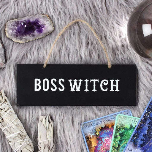 Something Different Wholesale Hanging Sign Boss Witch Wall Sign FI_52527