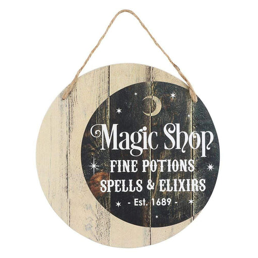 Something Different Wholesale Hanging Sign Magic Shop Round Hanging MDF Sign HA_28730