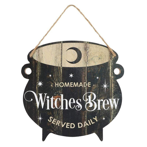 Something Different Wholesale Hanging Sign Witches Brew Cauldron MDF Hanging Sign HA_29030