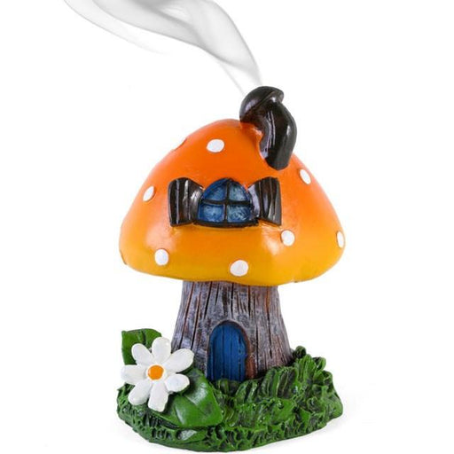 Something Different Wholesale Incense Cone Burner Orange Smoking Toadstool Incense Cone Holder CH-40823