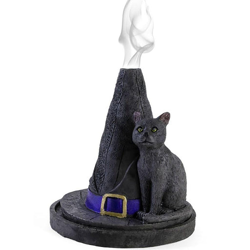 Something Different Wholesale Incense Cone Burner Witch Hat With Cat Incense Cone Holder CH_41123