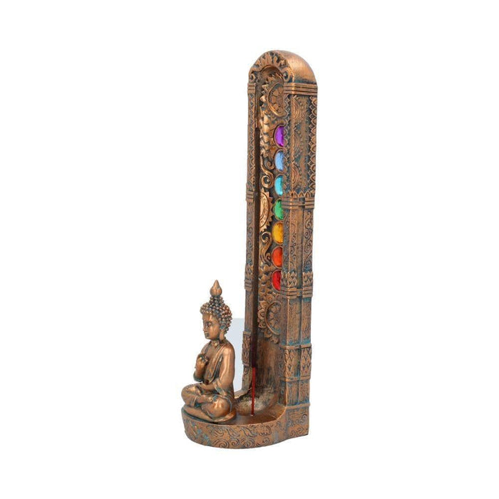 Something Different Wholesale Incense Stick Holder Ascending Chakras Bronzed Buddha Incense Stick Holder IN_22938