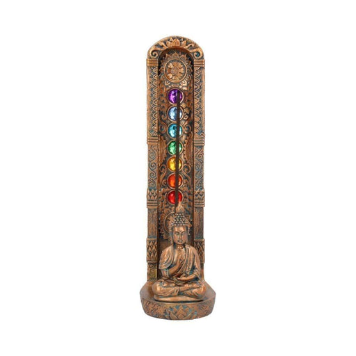 Something Different Wholesale Incense Stick Holder Ascending Chakras Bronzed Buddha Incense Stick Holder IN_22938